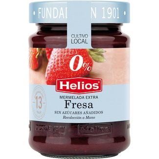 mermelada extra de fresa sin azúcares añadidos frasco 280 g - Helios 0%