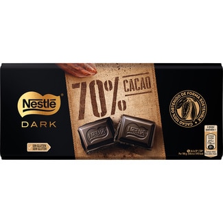 chocolate negro 70% de cacao sin gluten tableta 120 g - Nestle Dark