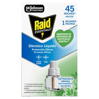 Inseticida Eléctrico Essentials Rec 1un embalagem 27 ml - Raid