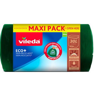 Saco Lixo Eco + 30L Maxi Rolo embalagem 30 unidades - Vileda