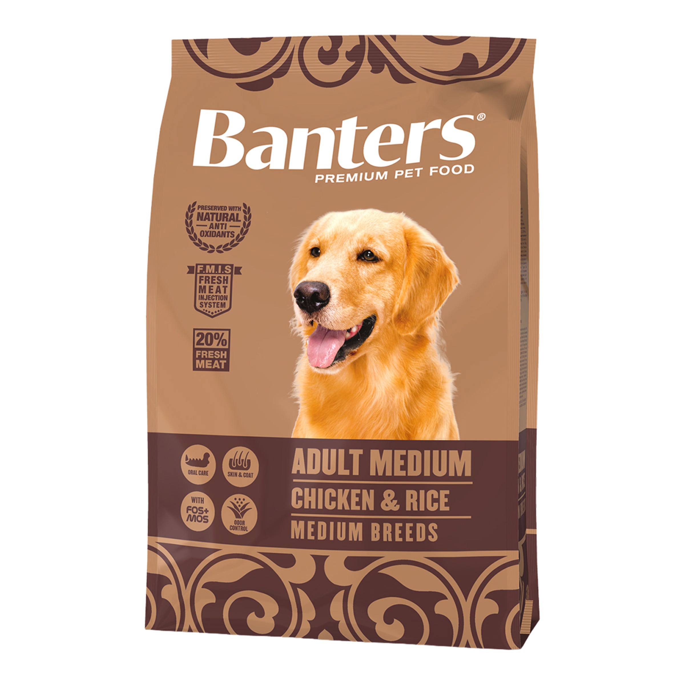 Imagen 0 de Pienso para perros adultos medianos Banters pollo y arroz