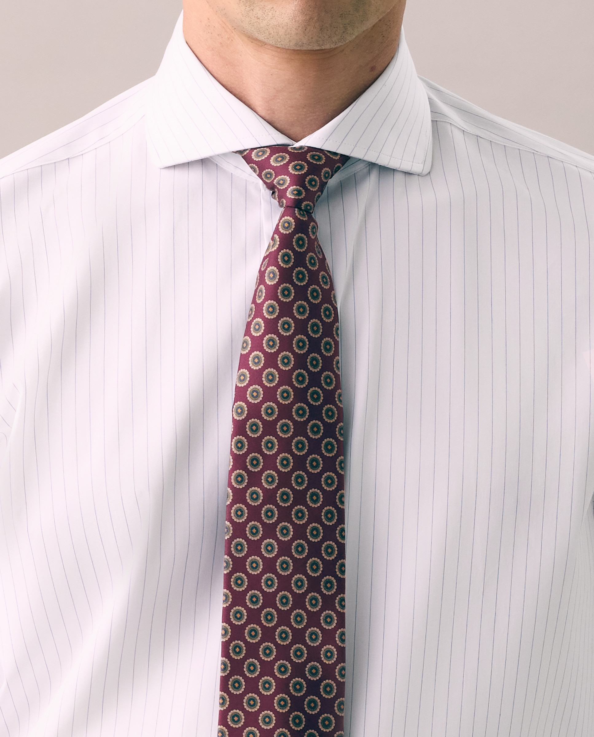 Imagen 4 de Camisa vestir slim fit 90% algodón 10% elastano - Emidio Tucci - Blanco Blanco