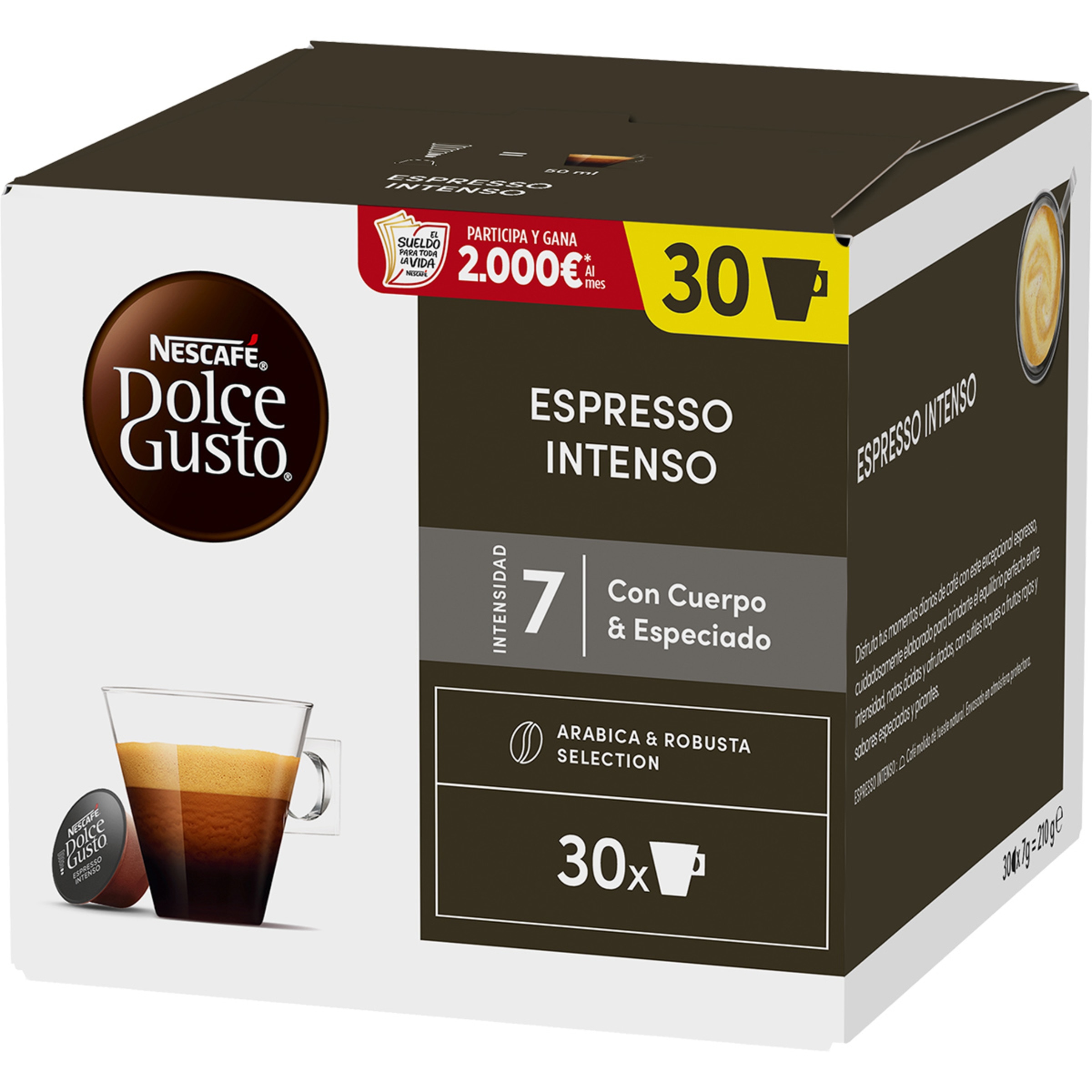 café Espresso Intenso de intensidad 7 estuche 30 capsulas