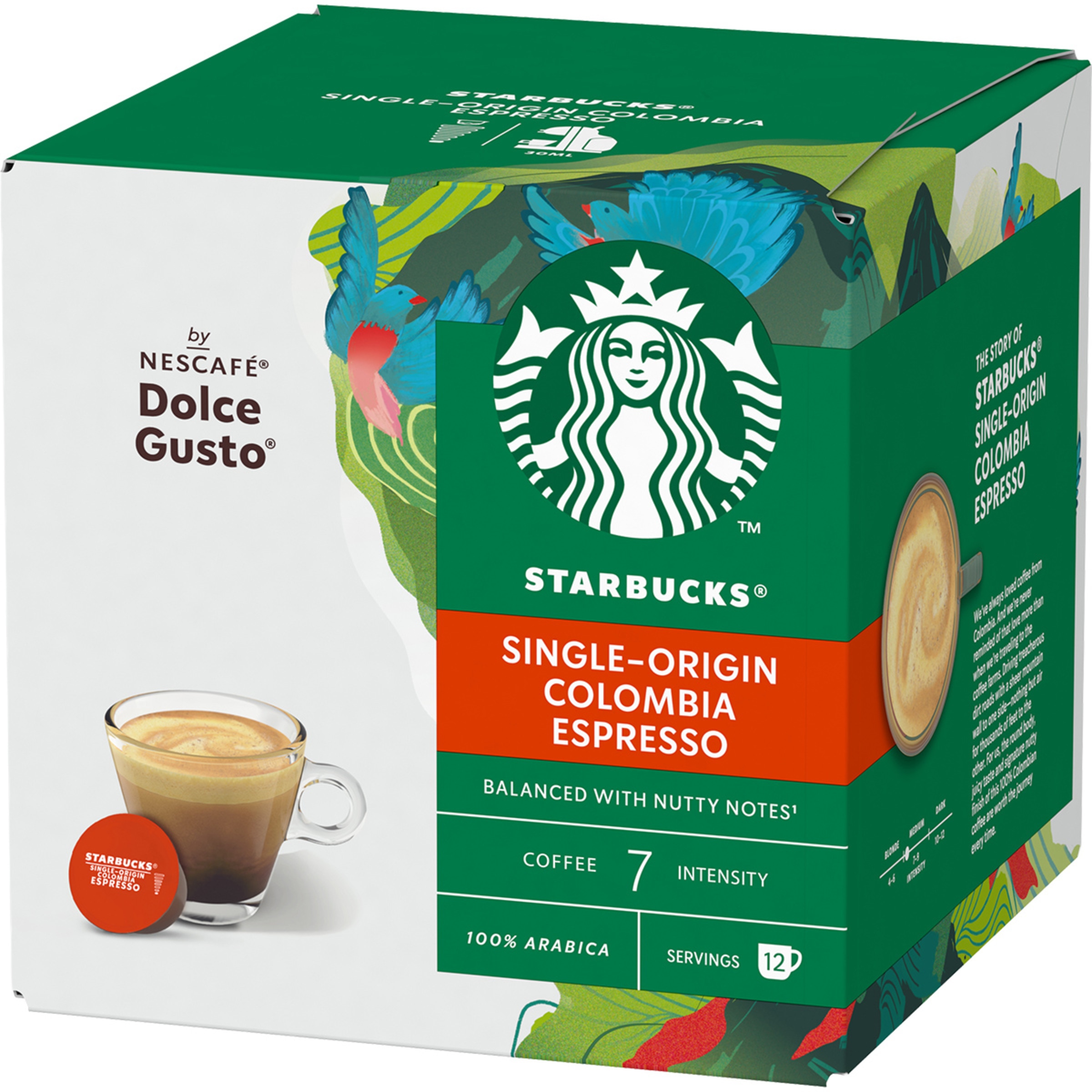 café de Colombia intensidad 7 Espresso estuche 12 capsulas compatibles con cafeteras Dolce Gusto