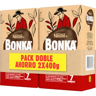 café descafeinado molido intensidad 7 pack 2 paquetes 400 g - Bonka