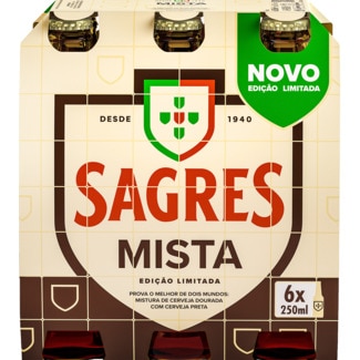 Cerveja Pack 6 unidades garrafa 25 cl - Sagres