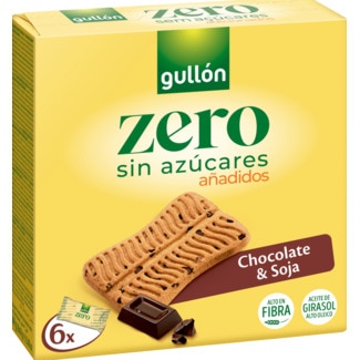 Barritas de Soja com Chocolate sem Açúcares Adicionados Pack 6 embalagem 144 g - Gullón