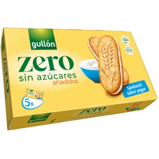 Bolachas Recheadas Sabor Iogurte com Cereais Integrais sem Açúcar Adicionado Pack 5 embalagem 225 g - Gullón