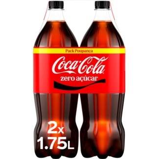 Refrigerante sem Açúcar Pack 2 unidades lata 1,75 L - Coca-cola