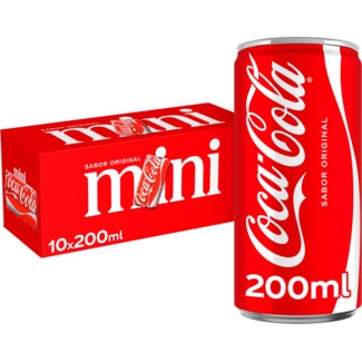 Refrigerante Pack 10 unidades lata 20 cl - Coca-cola