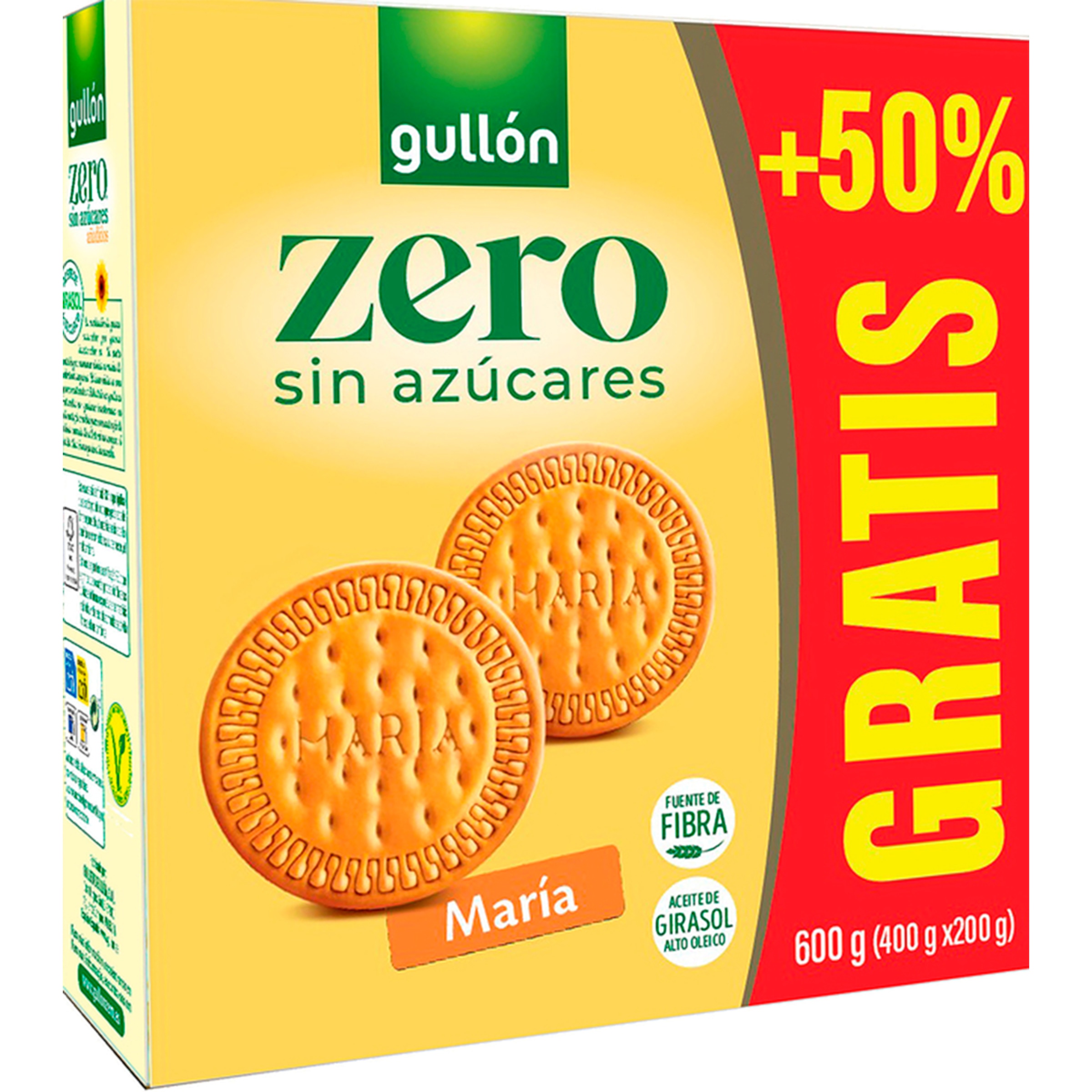 Bolacha Maria Zero Açúcar +200g embalagem 600 g
