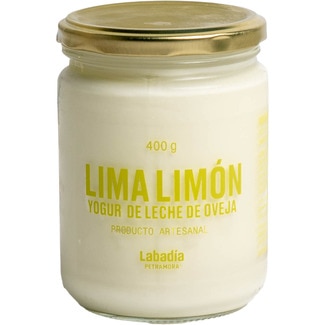 yogur de lima limón con leche de oveja tarro 400 g - Labadia Petramora