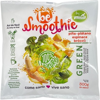 Green piña, plátano, espinaca y brocoli bolsa 300 g - Be Smoothie