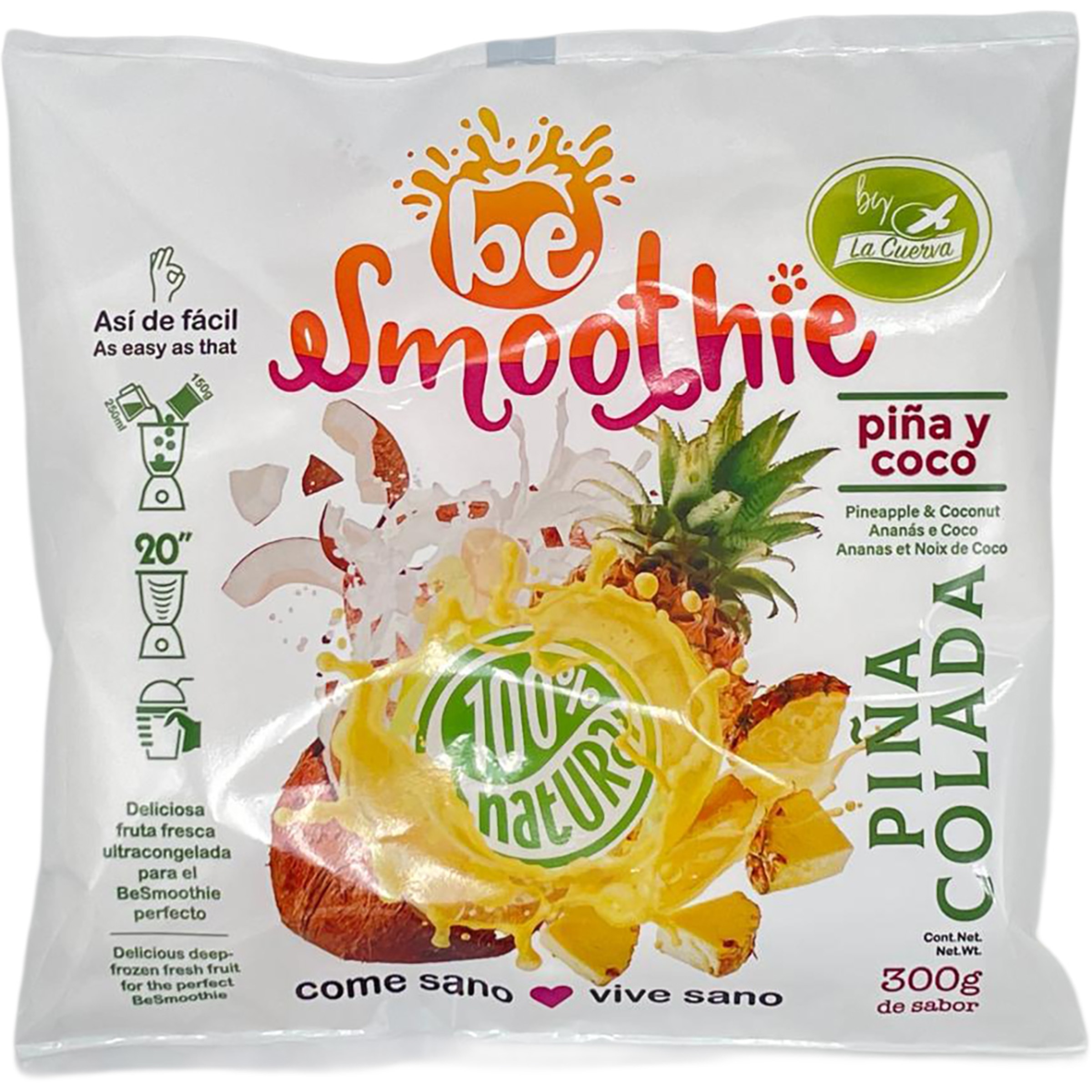 piña colada piña y coco 100% natural bolsa 300 g
