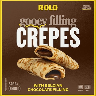 crepes con chocolate belga 6 unidades 90 g - Rolo