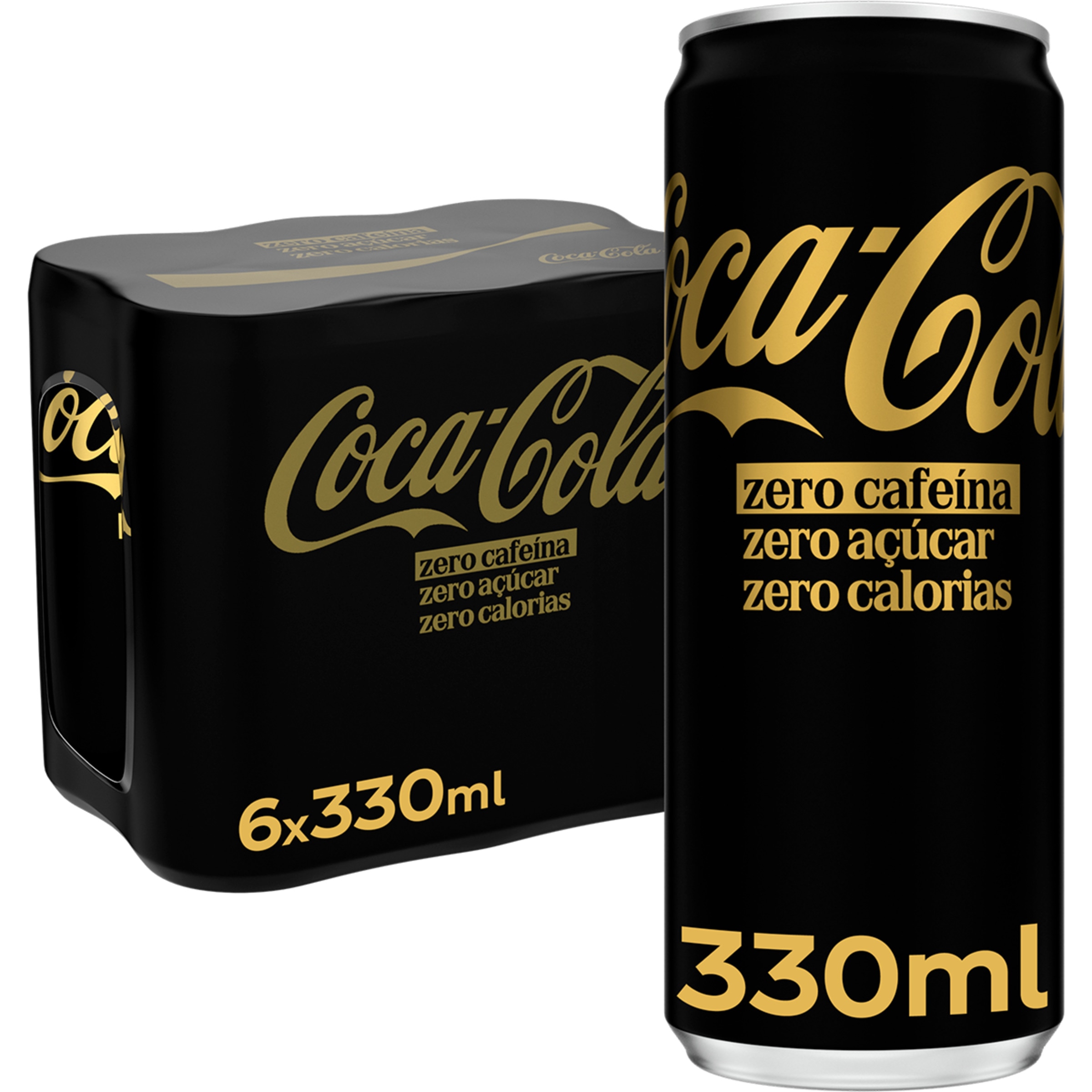 Refrigerante com Gás Zero Cafeína Zero Açúcar Pack 6 unidades lata 33 cl