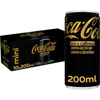 Refrigerante Zero Açúcar Zero Cafeína Pack 10 unidades lata 20 cl - Coca-cola
