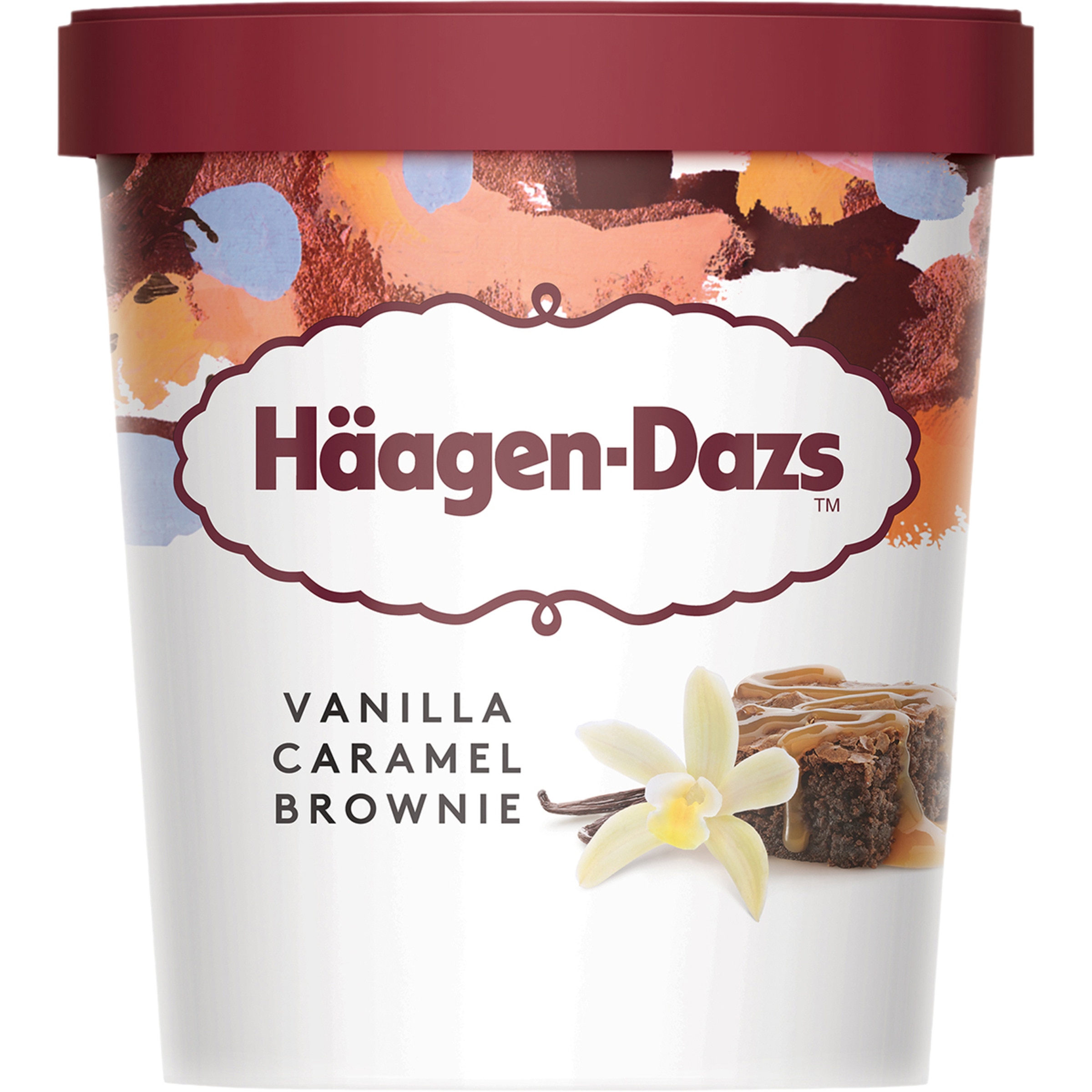 helado de vainilla con brownie y caramelo tarrina 460 ml