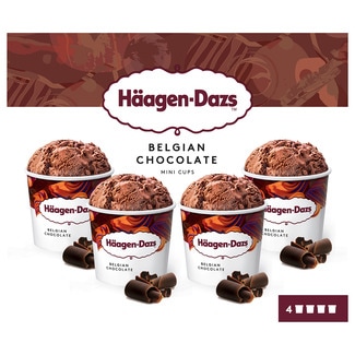 tarrinas de helado de chocolate belga 4 unidades envase 380 ml - Haagen-dazs