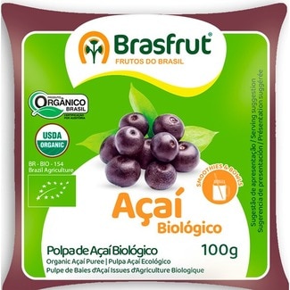 Polpa de Açaí Biológica embalagem 100 g - Brasfrut