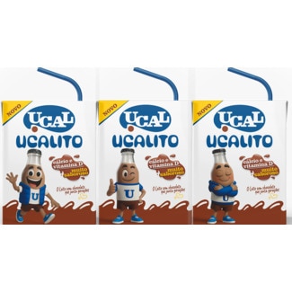 Leite Achocolatado Ucalito Pack 3 unidades embalagem 200 ml - Ucal