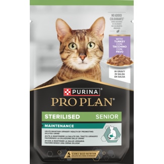 Alimento Húmido para Gato Estrelizado Sénior Peru embalagem 85 g - Pro Plan