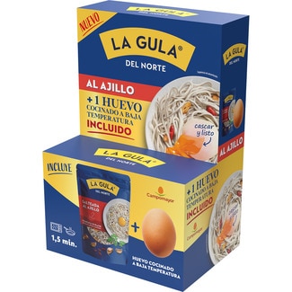 salteada al ajillo envase 130 g + 1 huevo cocinado a baja temperatura - La Gula Del Norte