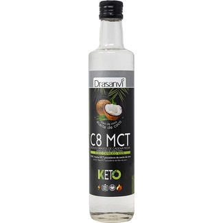 aceite de coco puro C8 100% MCT Keto sin gluten botella 500 ml - Drasanvi