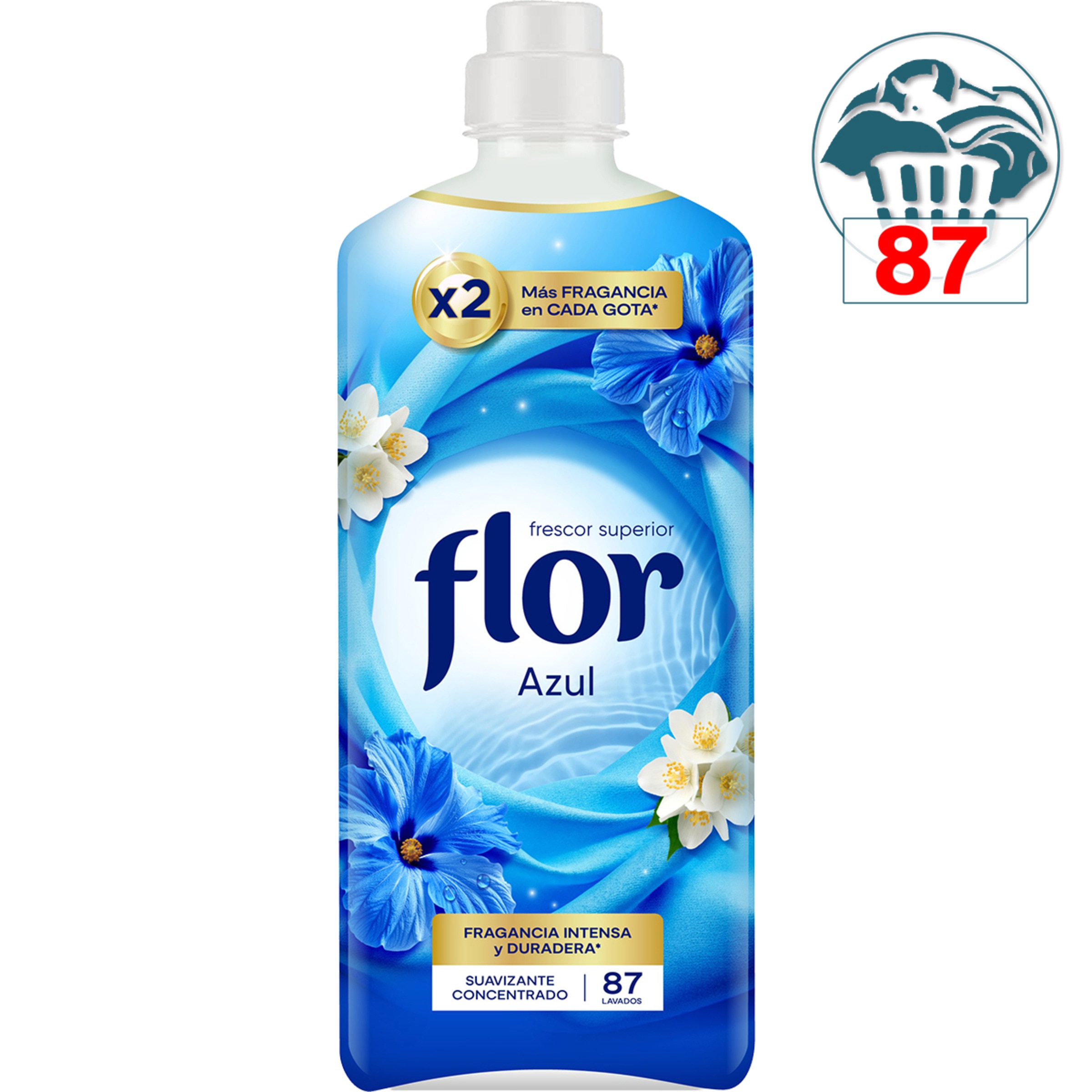 suavizante concentrado Azul botella 87 dosis