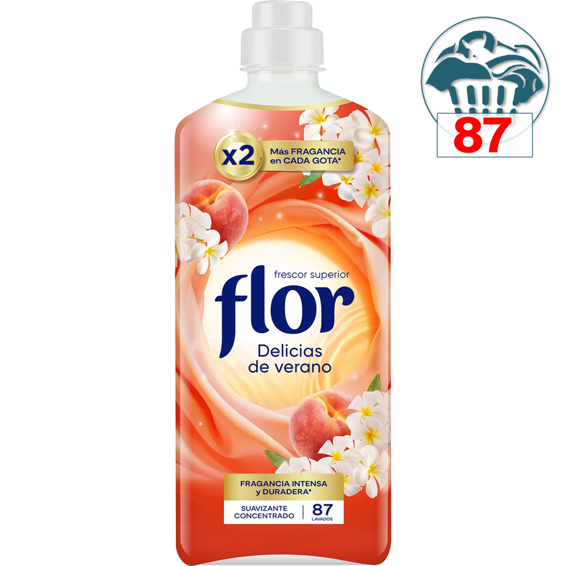 suavizante concentrado Delicias de Verano botella 87 dosis