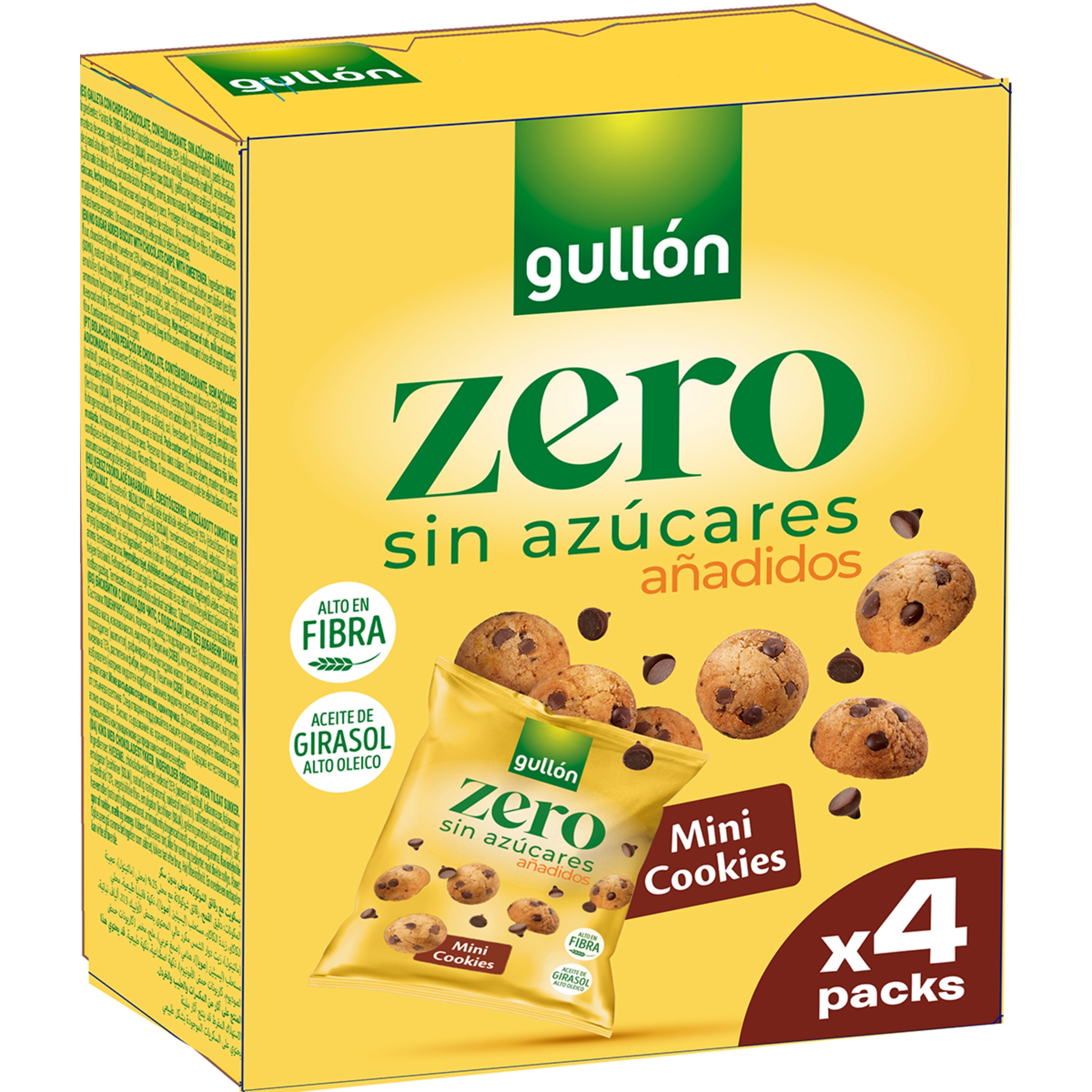 Bolachas Zero Mini Cookies embalagem 160 g