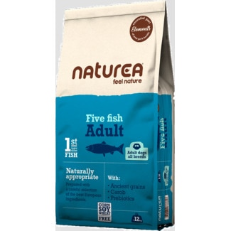 Alimento Seco para Cão Five Fish Adulto embalagem 12 kg - Naturea