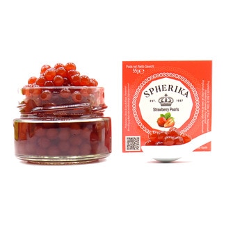 Perolas de Morango unidade 55 g - Spherika Gourmet