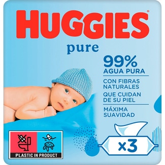 Toalhitas Pure 99% Água embalagem 144 unidades - Huggies