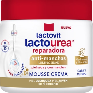 crema corporal mousse Lactourea reparadora anti-manchas Urea ProLactic10 tarro 400 ml para piel seca y con manchas - Lactovit