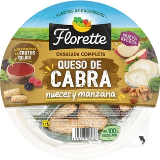Ensalada Completa Queso de cabra con nueces y manzana tarrina 175 g - Florette