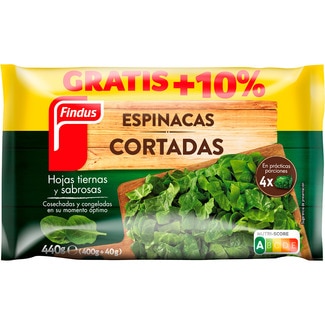 espinacas cortadas bolsa 440 g - Findus