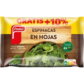 espinacas en hojas bolsa 440 g - Findus