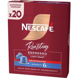 Roastery Espresso descafeinado intensidad 6 compatibles con máquinas Nespresso estuche 20 cápsulas - Nescafe