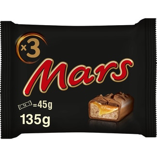 barritas de chocolate y caramelo pack pack 3x45 135 g - Mars