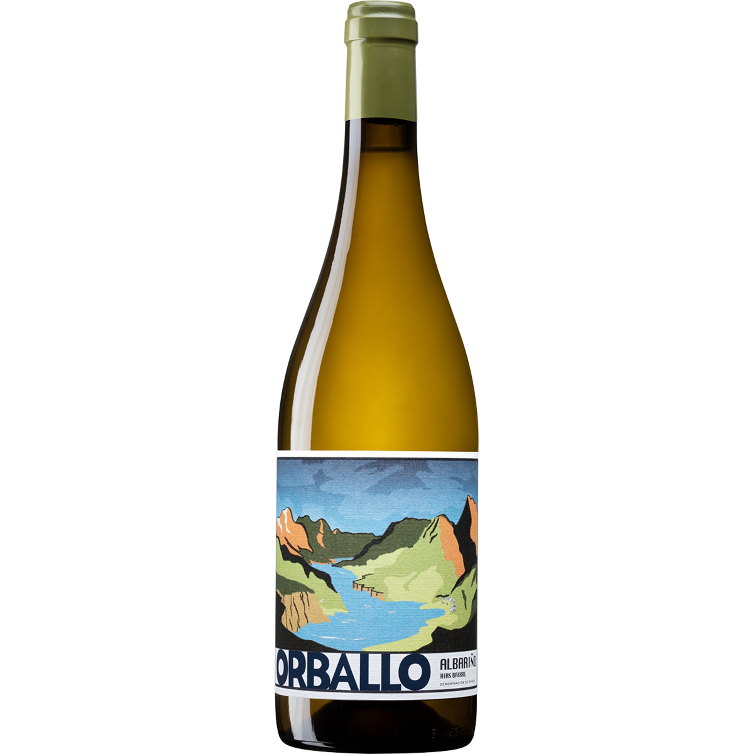 vino blanco Albariño DO Rías Baixas botella 75 cl