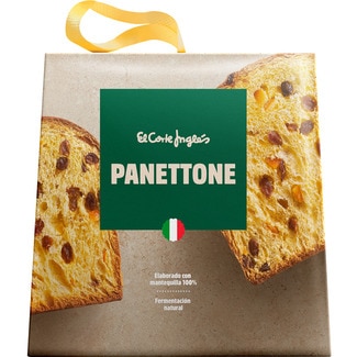 panettone elaborado con mantequilla 100% y fermentación natural estuche 750 g - El Corte Ingles