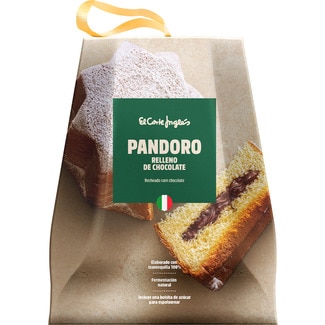 pandoro relleno de chocolate con mantequilla 100% y fermentación natural estuche 750 g - El Corte Ingles
