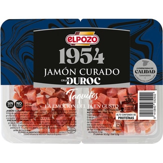 Presunto em cubos 2x65G embalagem 130 g - Elpozo 1954
