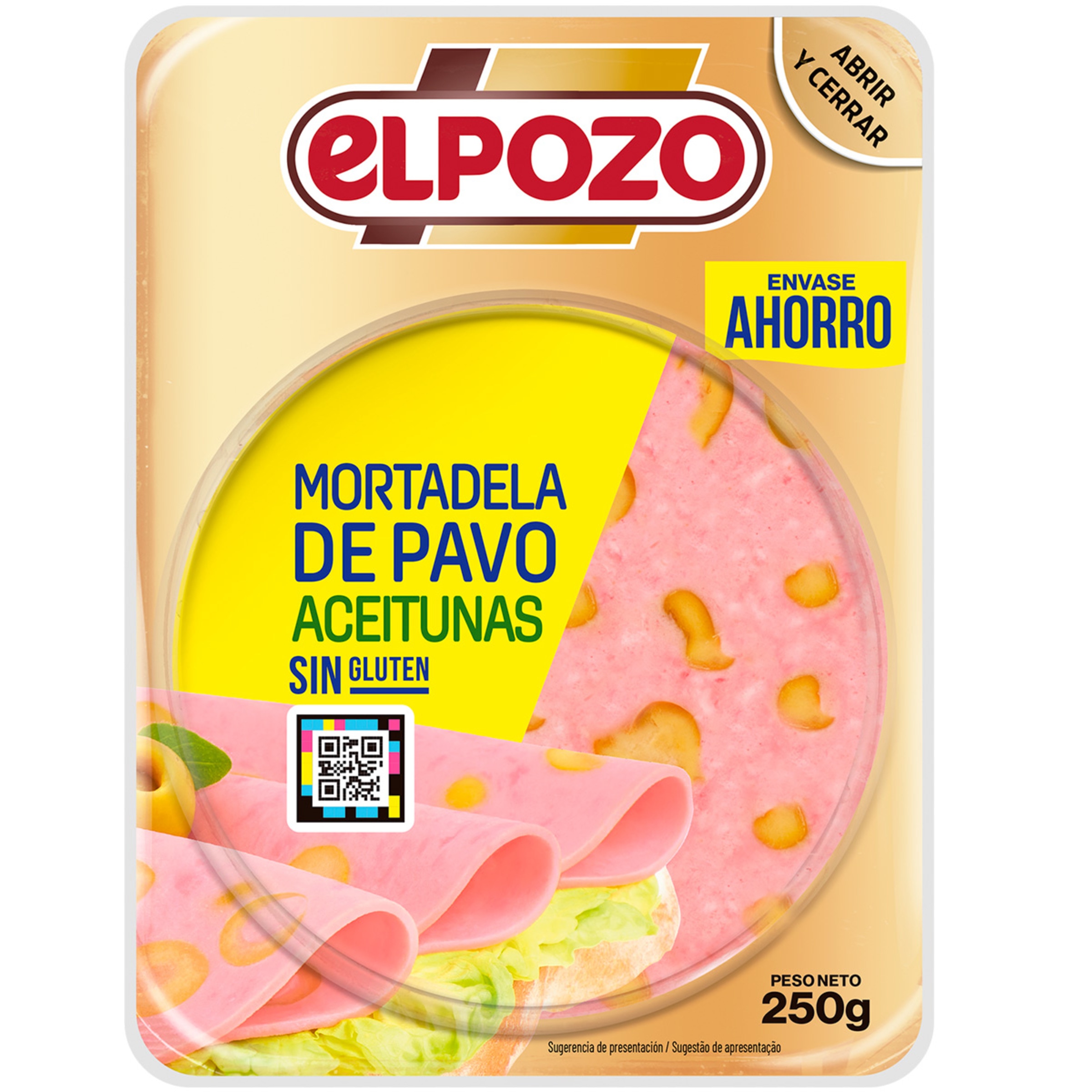 Mortadela de Perú com Azeitonas Fatiadas unidade 250 g