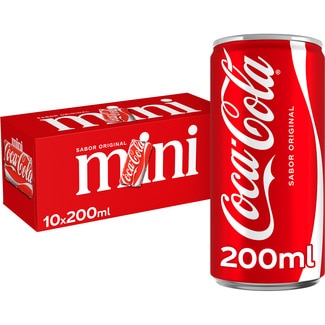 refresco de cola original mini pack 10 latas 20 cl - Coca-cola