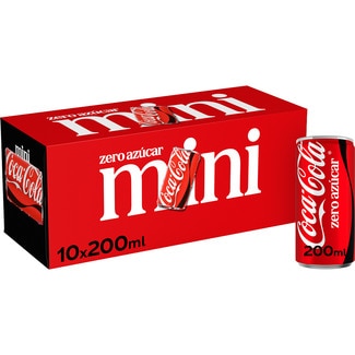 refresco de cola sin azúcar mini pack 10 latas 20 cl - Coca-cola Zero