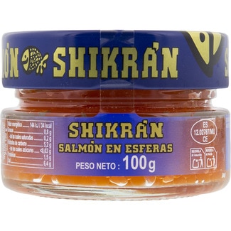 sucedáneo de caviar a base de salmón ahumado sin gluten tarro 100 g - Shikra'n