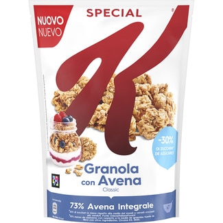granola de avena Classic -30% azúcar 73% avena integral paquete 320 g - Kellogg's Special K