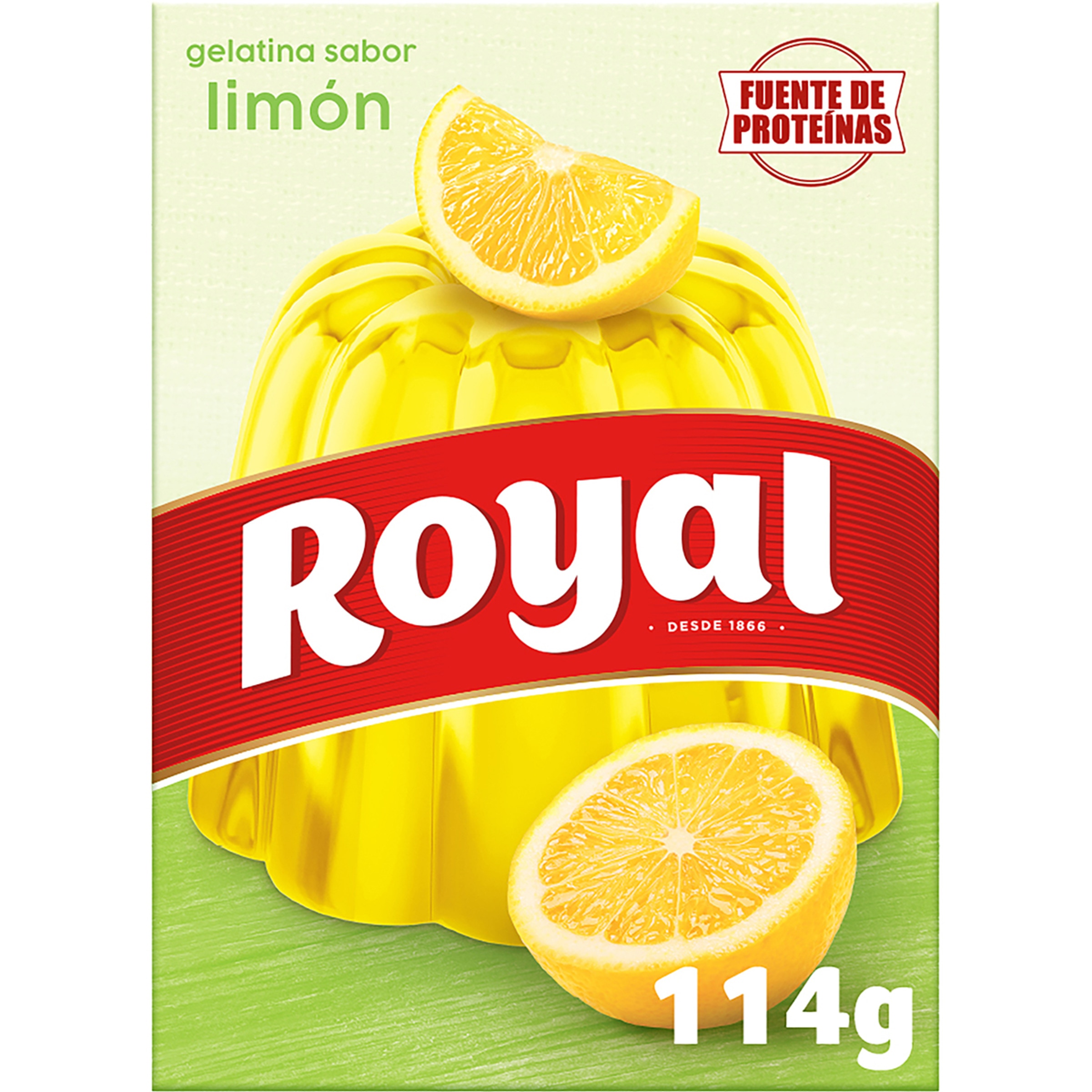 gelatina sabor limón 10 raciones estuche 114 g